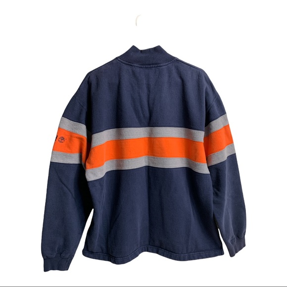 Timberland Men Large 1/4 Zip Blue Fleece - Picture 2 of 9